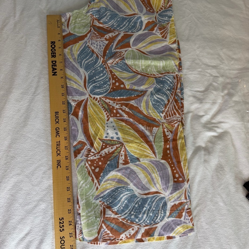 Coastal Wide Leg L 100% Linen Pants Beachy Boho Resort Euro Tropical Cali FL - Picture 11 of 14